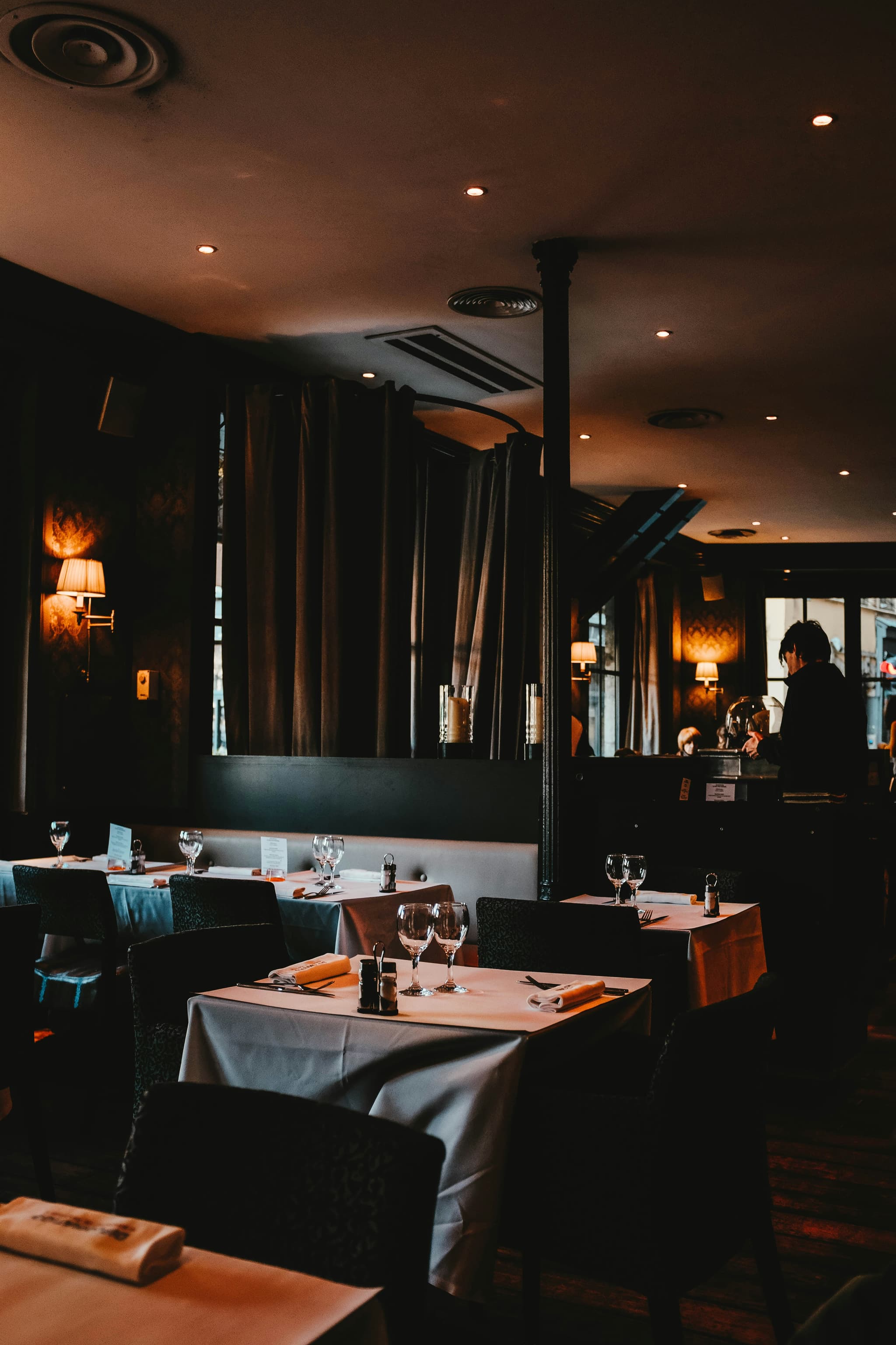 Elegantes Restaurant Interieur Abendstimmung